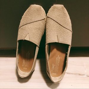 Taupe Suede Toms